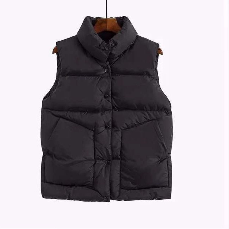 Áo Khoác Phao Sát Nách Đệm Cotton Cổ Đứng Size Lớn S-3xl Thời Trang Hàn Quốc Cho Nữ | BigBuy360 - bigbuy360.vn