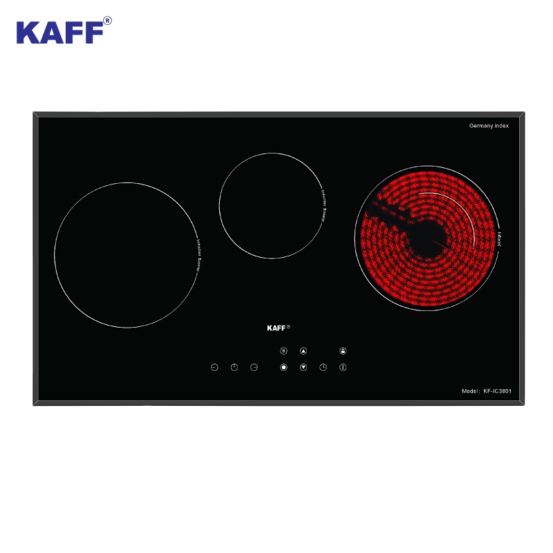 Bếp từ đôi hồng ngoại 3 lò cảm ứng KAFF KF-IC3801 - HÀNG NHẬP MALAYSIA - Bảo hành chính hãng 5 năm