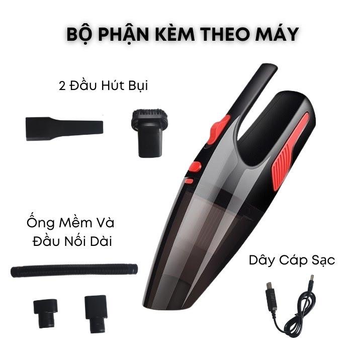 Máy hút bụi cầm tay không dây hút sạch bụi mịn, dùng cho oto, gia đình, văn phòng - SEVEN.CAR