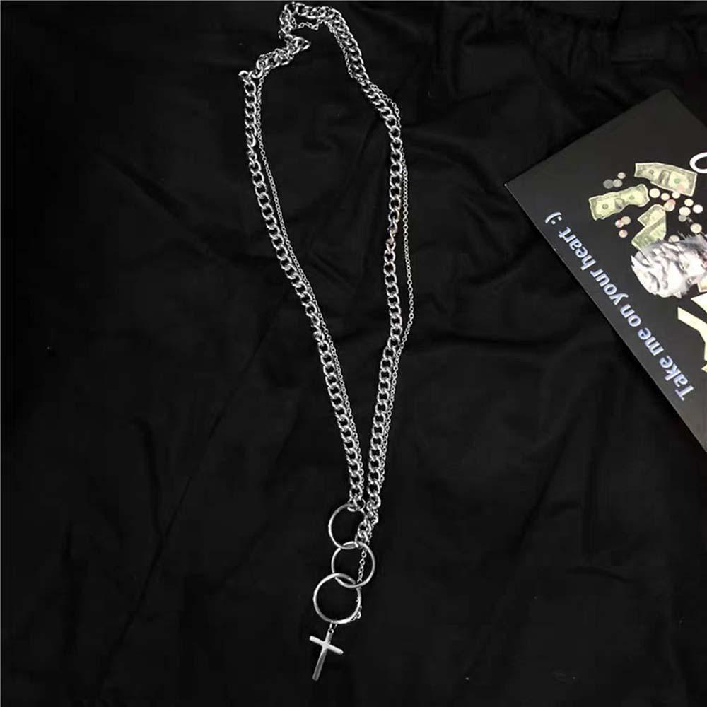 Vòng Cổ Choker Hai Lớp Bằng Kim Loại Thời Trang Cho Nam Và Nữ