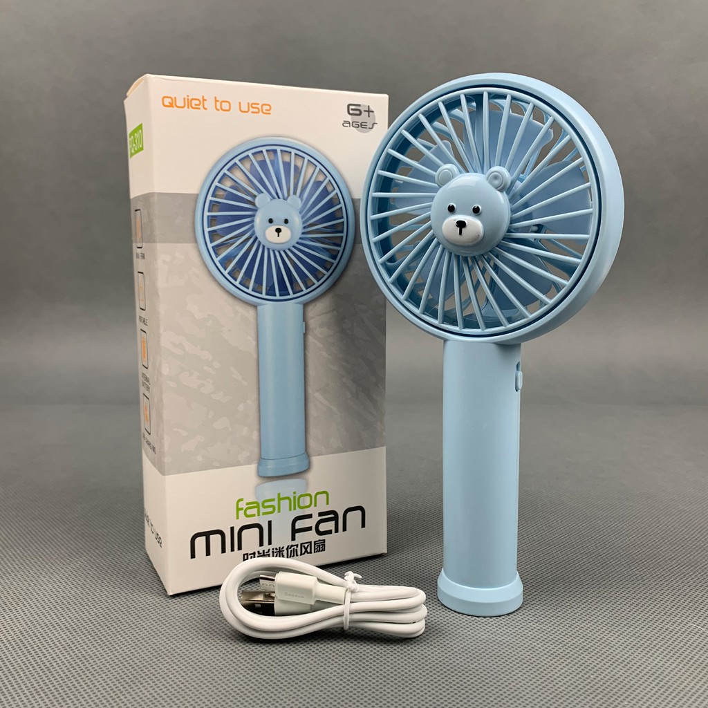 Quạt mini cầm tay Mini Fan 3 chế độ mát có đế để bàn pin 1200mah dùng trên 5 tiếng | BigBuy360 - bigbuy360.vn