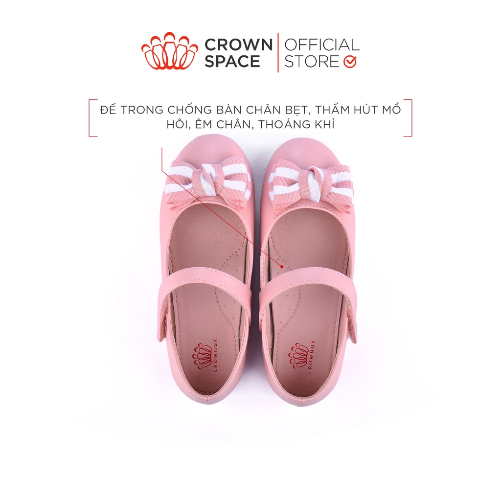 Giày Búp Bê Bé Gái Đi Học Đi Chơi Crown Space UK Ballerina Trẻ Em Cao Cấp CRUK3118 Nhẹ Êm Thoáng Size 27-31/4-14 Tuổi