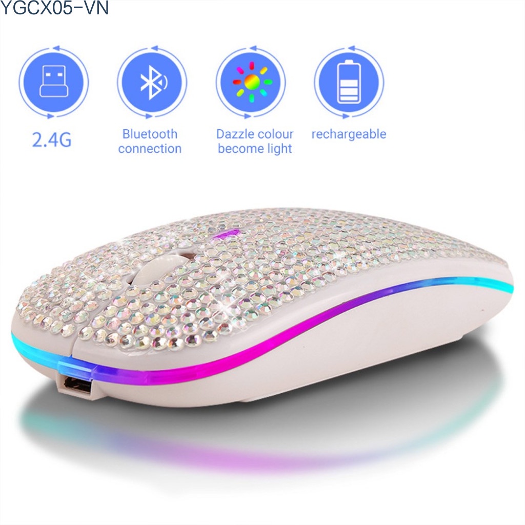 Chuột Bluetooth Không Dây 2.4ghz Hình Viên Kim Cương | BigBuy360 - bigbuy360.vn
