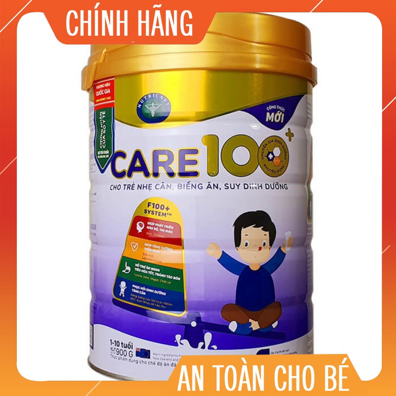 [CHÍNH HÃNG] Sữa Care 100 + hộp 900g mẫu mới date mới