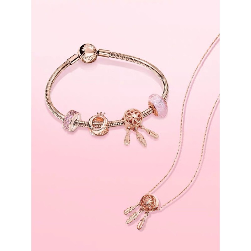 charm pan Ale vương miện vàng hồng bạc s925 cao cấp