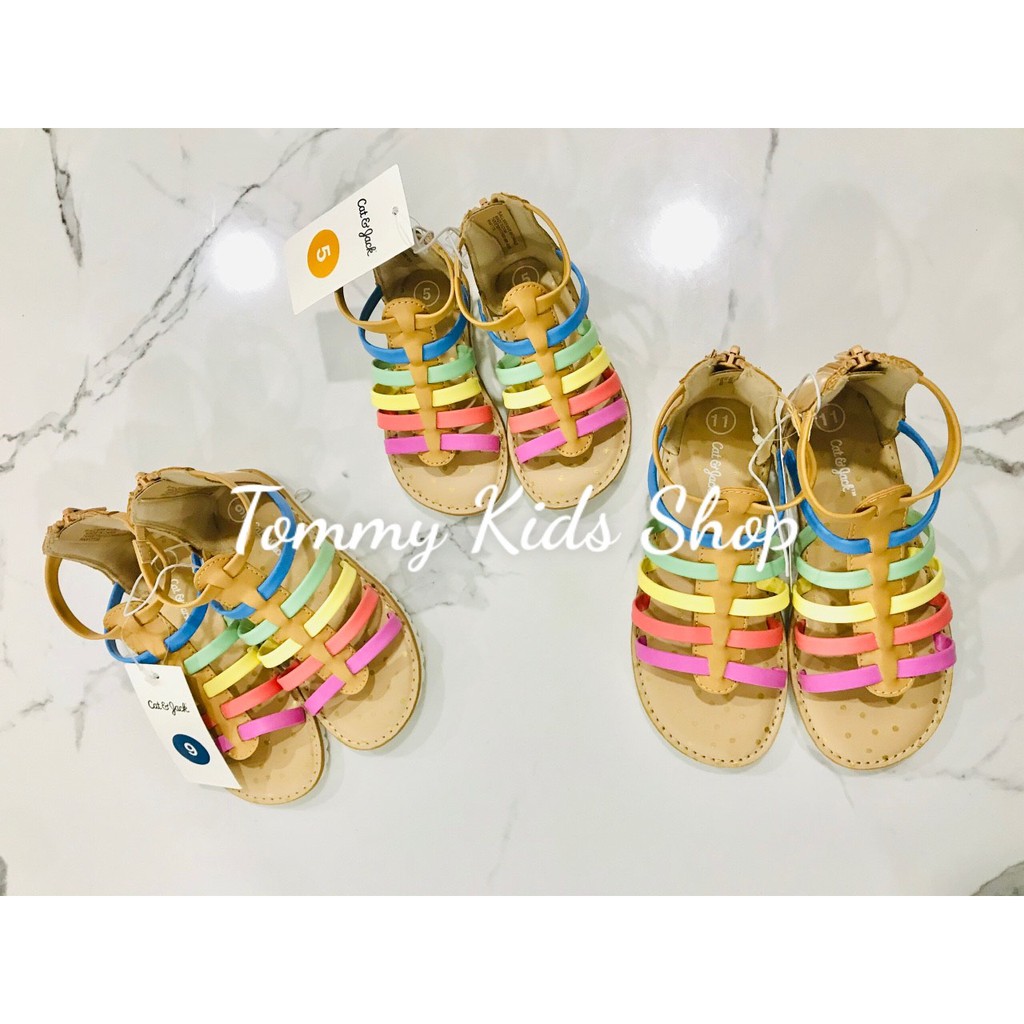 Sandal Cat & Jack cầu vồng cho bé gái