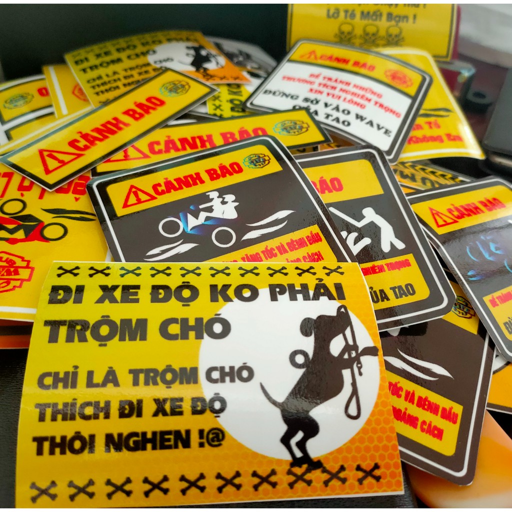 Tem Dán Cảnh báo 3 hình