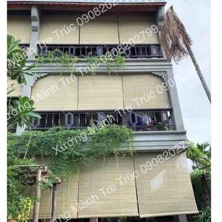 Mành rèm tre trúc 1.6mx2m. Mành tre trúc tự nhiên Xanh giá rẻ che mái hiên ban công. Sỉ mành tre sll