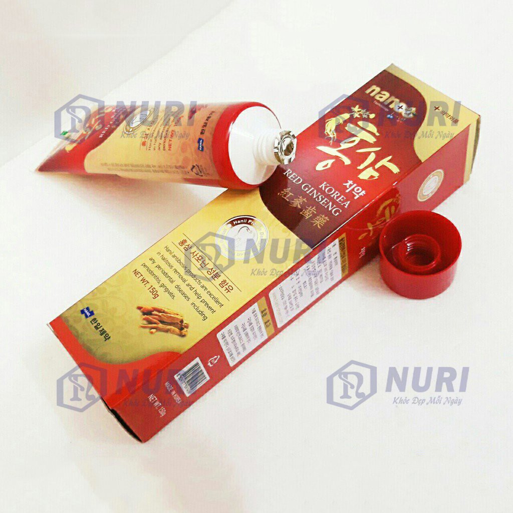 [Chính Hãng] Kem Đánh Răng  Hồng Sâm Nano Hàn Quốc Chống Viêm Nướu, Sâu Răng Tuýp 150Gr