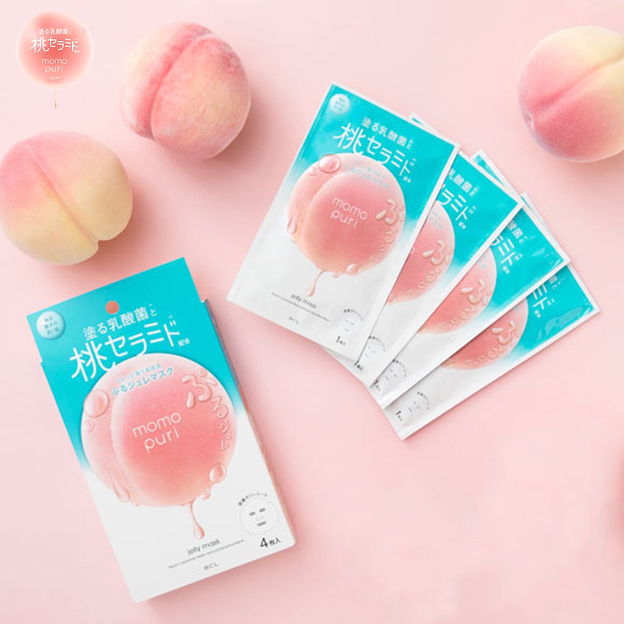 Hộp 4 miếng Mặt Nạ Giấy BCL Momopuri Jelly Mask 22mlx4