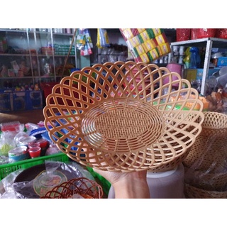 GIỎ ĐAN NHỰA GIẢ MÂY TRE