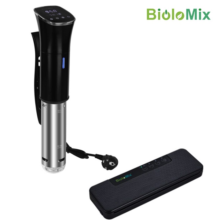 Máy nấu chậm Sous Vide, công suất 1800W và máy hút chân không. Thương hiệu cao cấp Biolomix (Bảo Hành: 1 Năm)