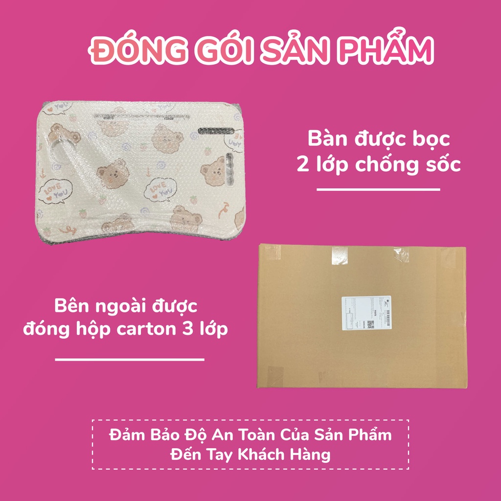 Bàn gấp gọn thông minh - Bàn học gấp gọn thiết kế tiện lợi + khay cắm iPad, Ngăn tủ đựng đồ YOII STORE