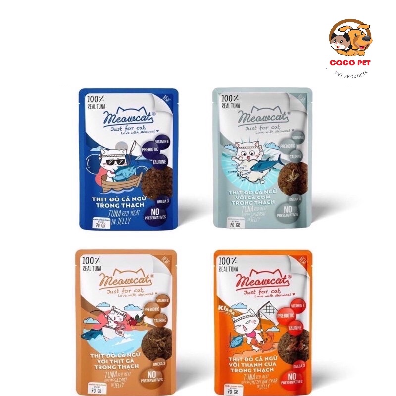 Pate Meowcat Cho Mèo Gói 70g - Thức Ăn, Súp Thưởng Thơm Ngon Bổ Dưỡng Cho Mèo