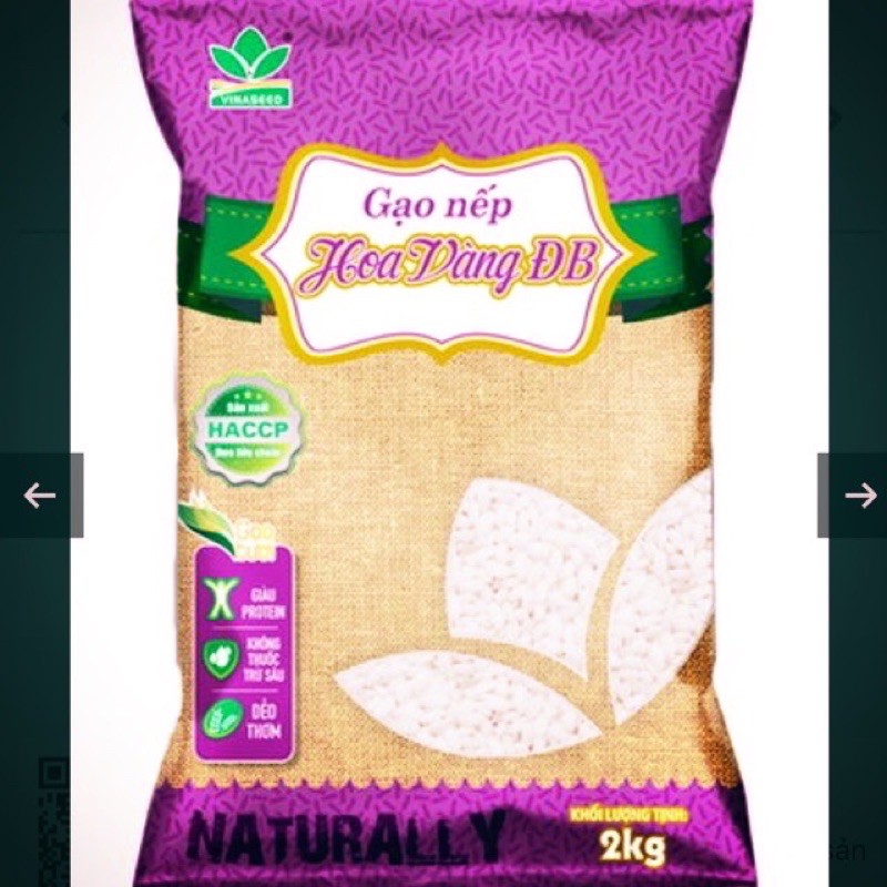 2kg gạo nếp cái hoa vàng Điện Biên (Vinaseed)