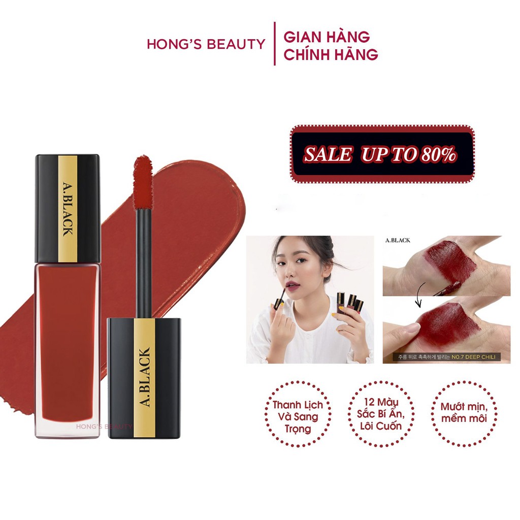 Son kem A Black Artistic V.elvet Tint lên màu đẹp, có dưỡng - HONGS BEAUTY