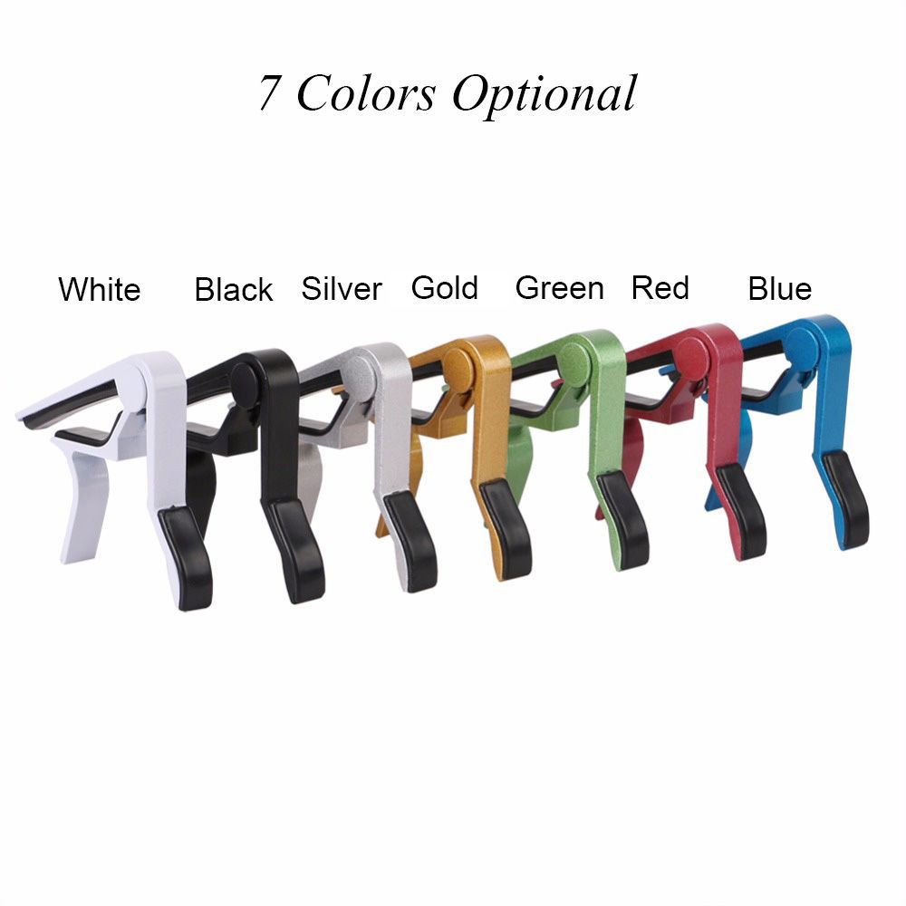 Bộ 2 Kẹp Capo Đàn Ukulele Bằng Hợp Kim Nhôm Nhiều Màu Sắc Chất Lượng Cao