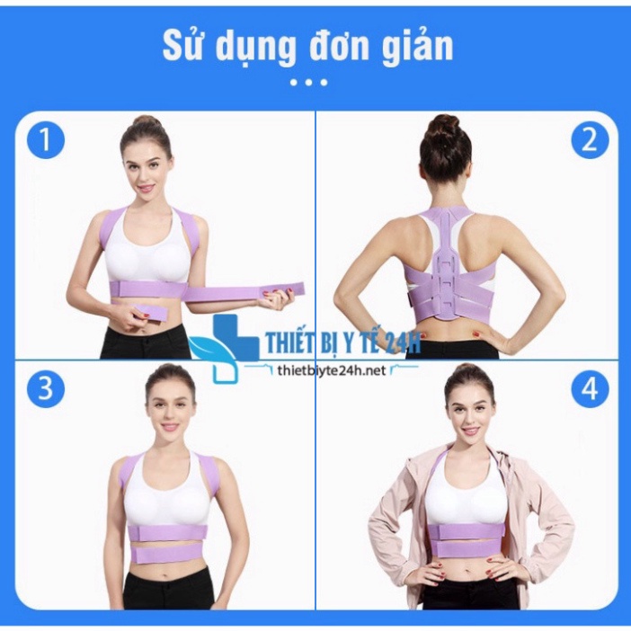 Đai chống gù lưng định hình cột sống SAMEPEAK HG64 thế hệ mới có thanh trợ lưng [ BẢN CAO CẤP]