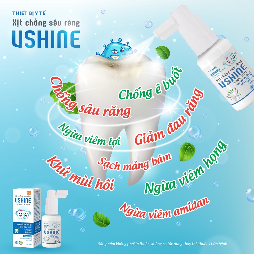 Xịt Chống Sâu Răng VSHINE - Chai 30ml - Hỗ Trợ Ngăn Ngừa Mủn Răng, Hà Răng, Sún Răng, Đau Răng Và Sâu Răng