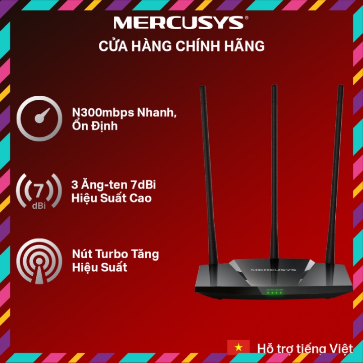 Bộ phát wifi Mercusys MW330HP chuẩn N 300Mbps