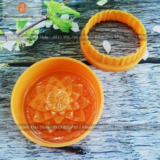 Khuôn trung thu nhận tròn sen tầng có chữ 200g (MS21)