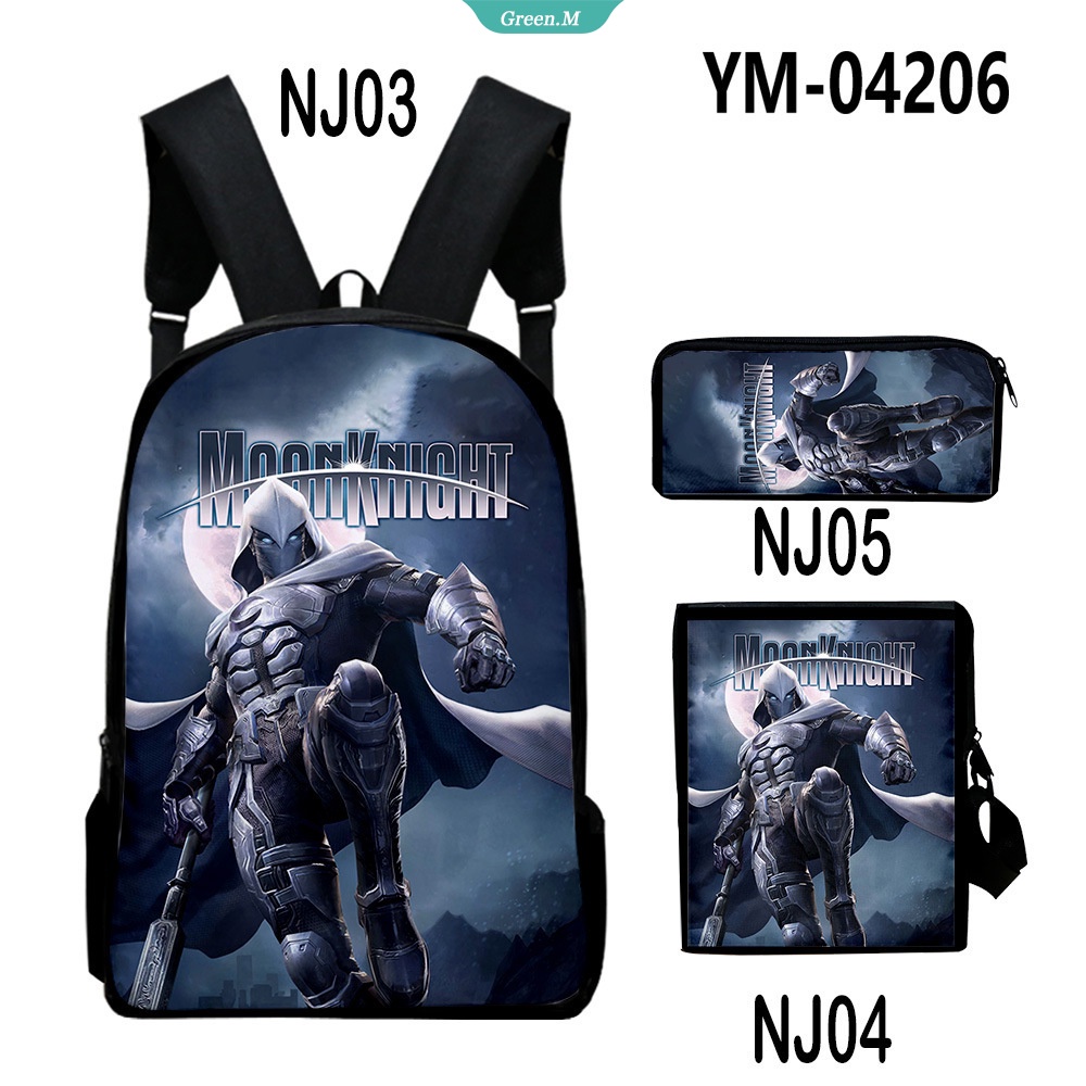 Ba Lô Đi Học Mẫu Mới Marvel Moon Knight Ba Món Ba Món + Ba Lô + Hộp Đựng Bút 3 Trong 1 Làm Quà Tặng Cho Bé