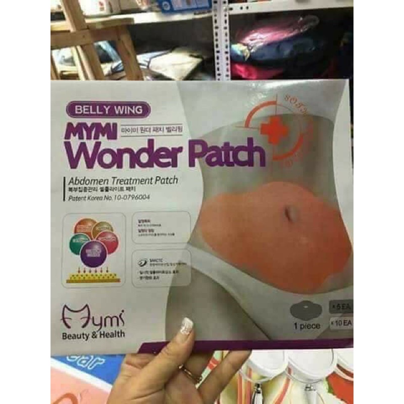 MIẾNG DÁN TAN MỠ BỤNG, ĐÙI, BẮp Tay chân Mymi wonder Patch 1 hộp 5 miếng dán đánh tan mỡ thừa Hàn Quốc