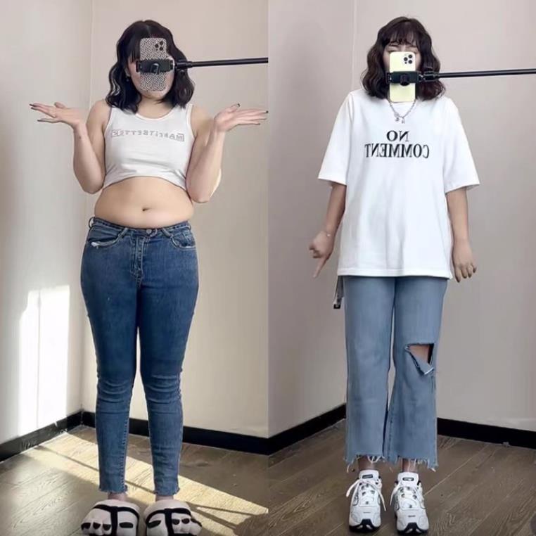 Quần Jean Rách Gấu Ống Rộng Bigsize Nam Nữ Đến 100kg !