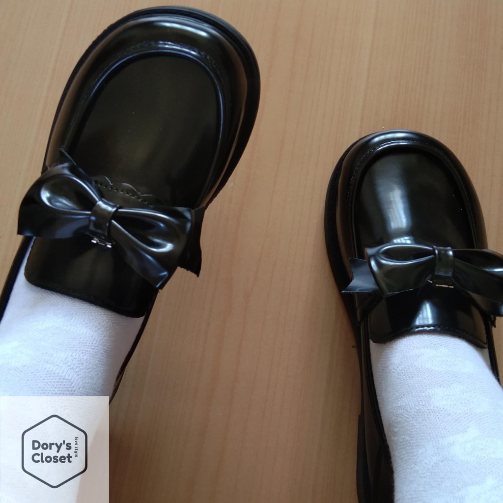 [Có sẵn] Giày học sinh ulzzang / Giày doll kèm nơ đáng yêu nhà Dory ( Nơ có thể tháo rời )