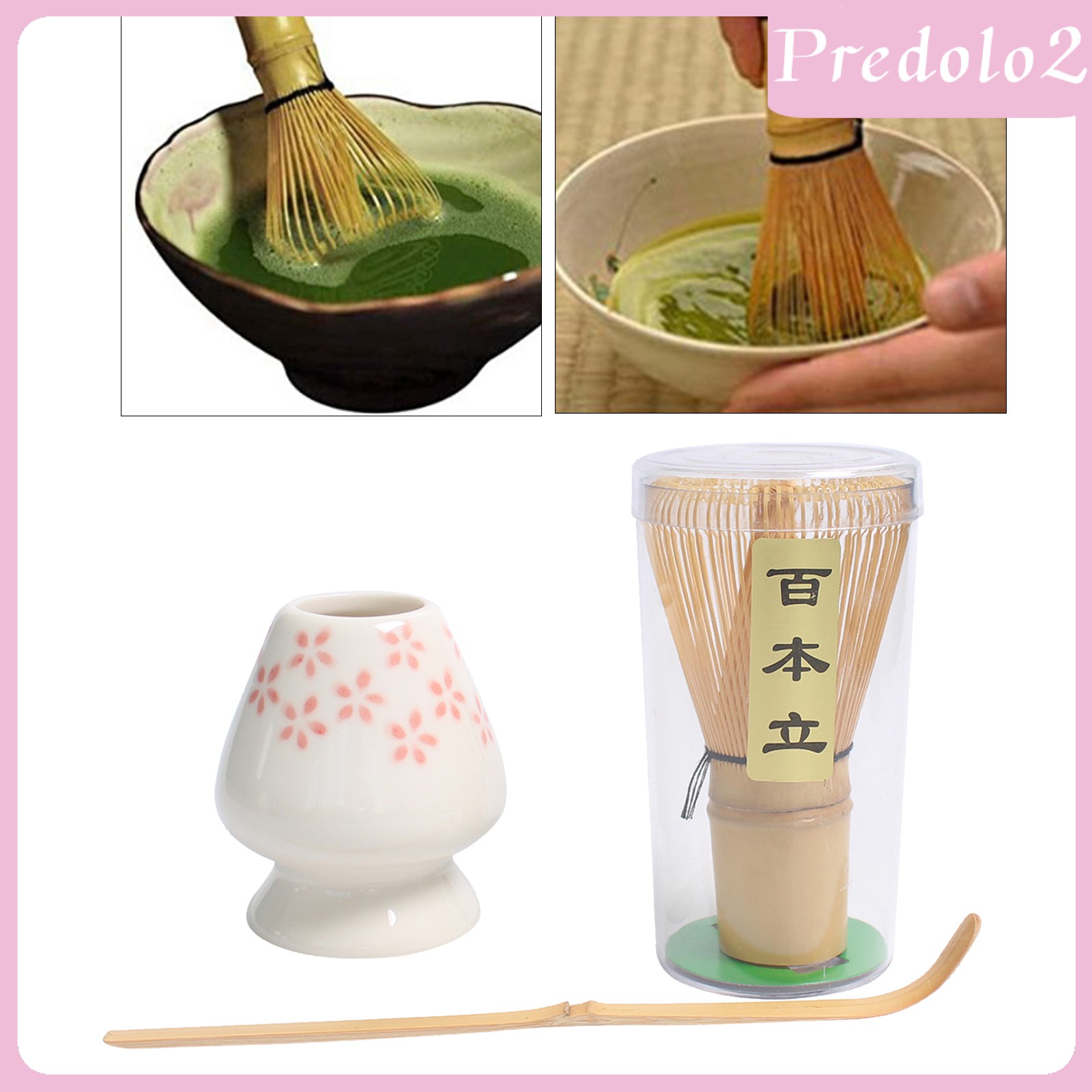 Bộ Dụng Cụ Pha Trà Matcha 2 Trong 1 Bằng Tre