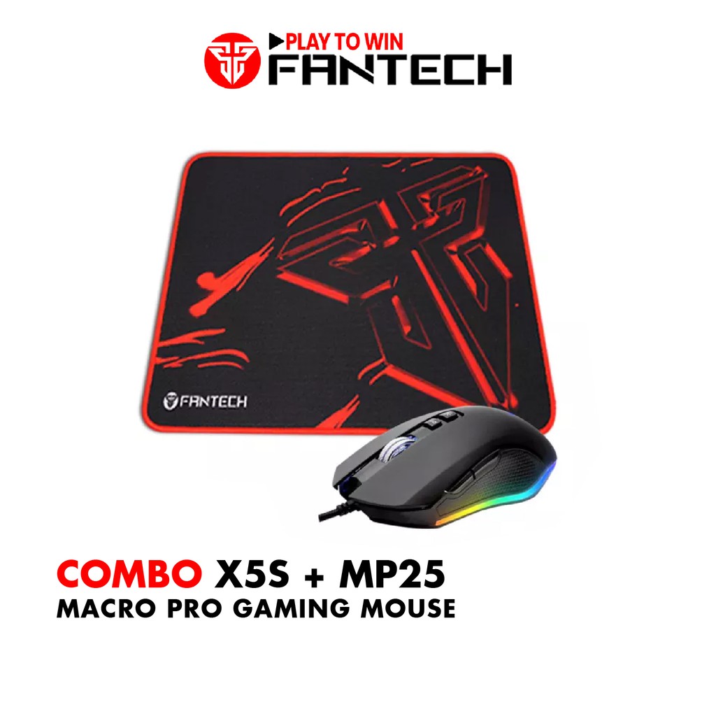 Combo FANTECH Chuột X5s ZEUS + Lót Chuột MP25/MP292 - Hãng Phân Phối Chính Thức