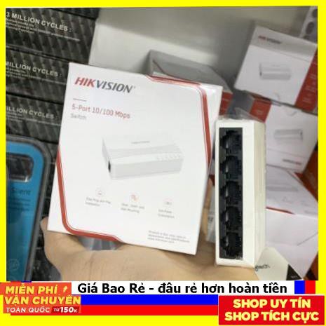 Switch 5 cổng Hikvision DS-3E0105D-E_ Bộ chia cổng mạng chính hãng