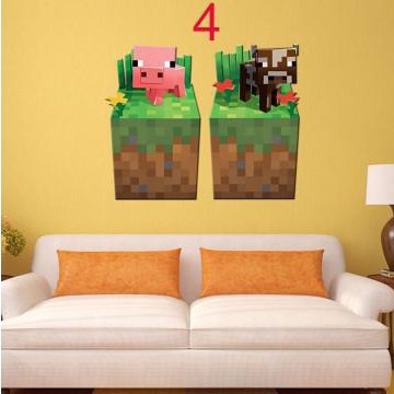 GIẤY DÁN TƯỜNG 3D Game Minecraft NHẬP KHẨU