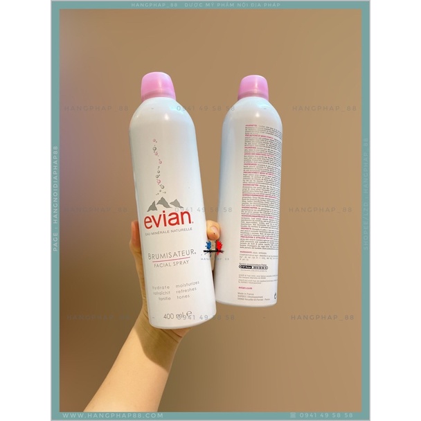 XỊT KHOÁNG EVIAN NỘI ĐỊA PHÁP 400ml