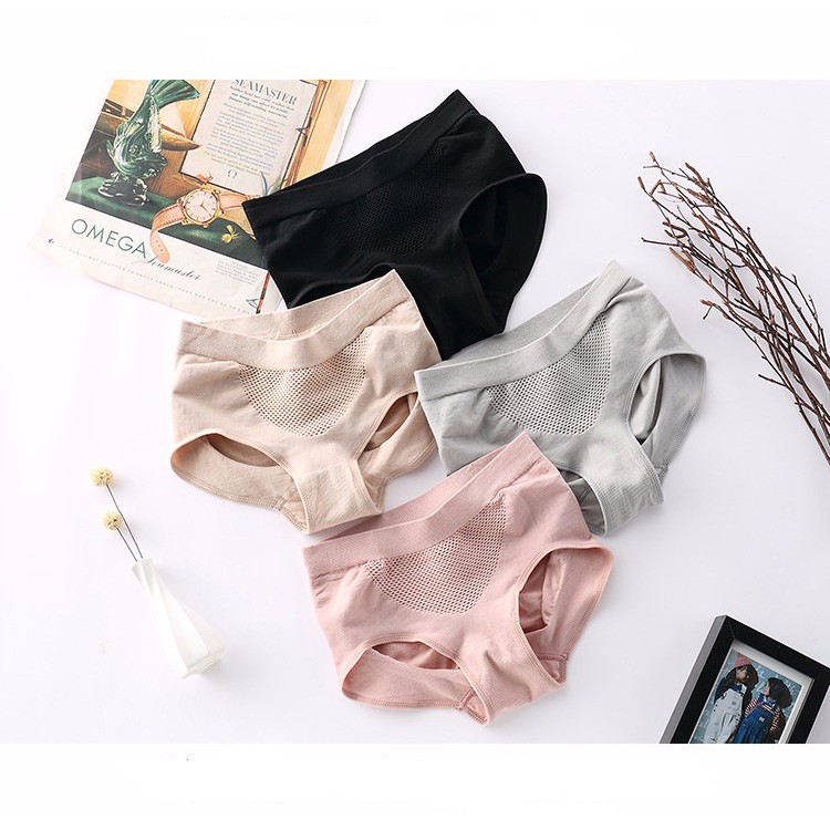Combo 4 Quần Lót Nữ Kháng Khuẩn Xuất Nhật, quần sịp nữ cao cấp - có túi ZIP
