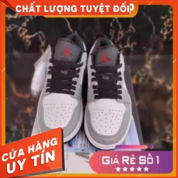 [FREESHIP- BẢO HÀNH 12 THÁNG] GIÀY THỂ THAO NAM NỮ JD XÁM CHỈ ĐỎ THẤP CỔ HOT TREND FULL BOX BILL