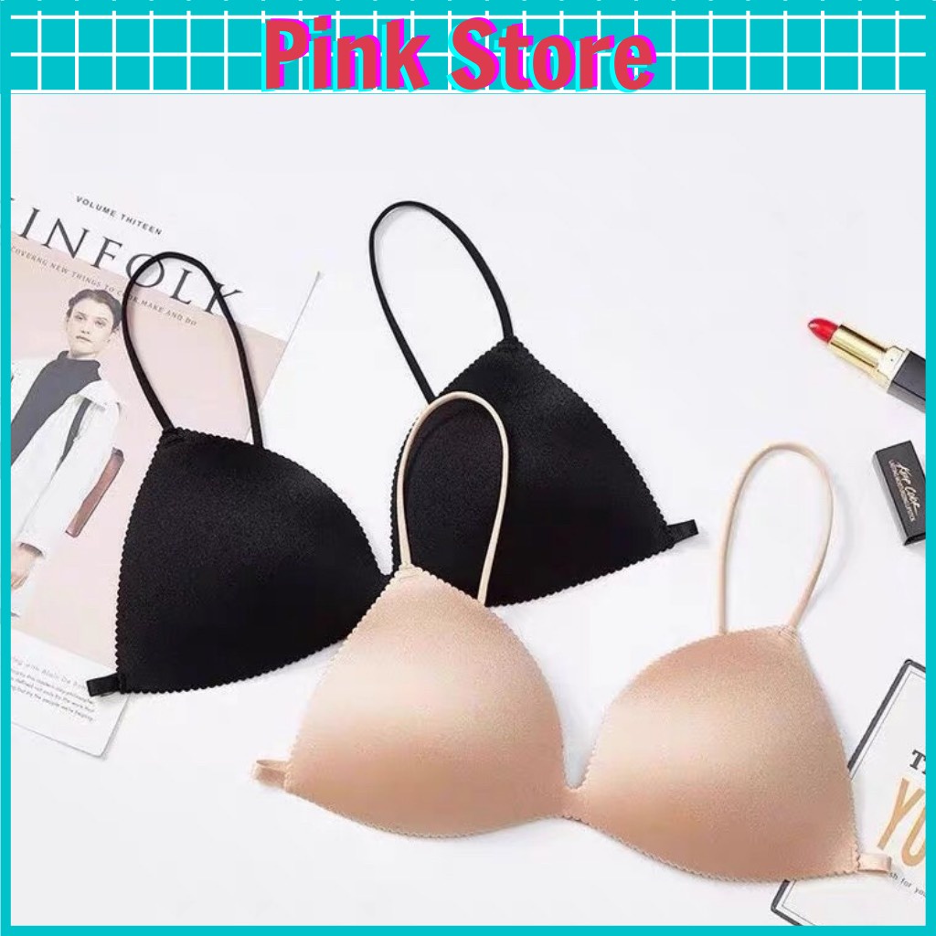 Áo Lót Không Gọng Đúc Su Mỏng Nhẹ Cài Sau Bản Dây Nhỏ Thời Trang PINK STORE 818