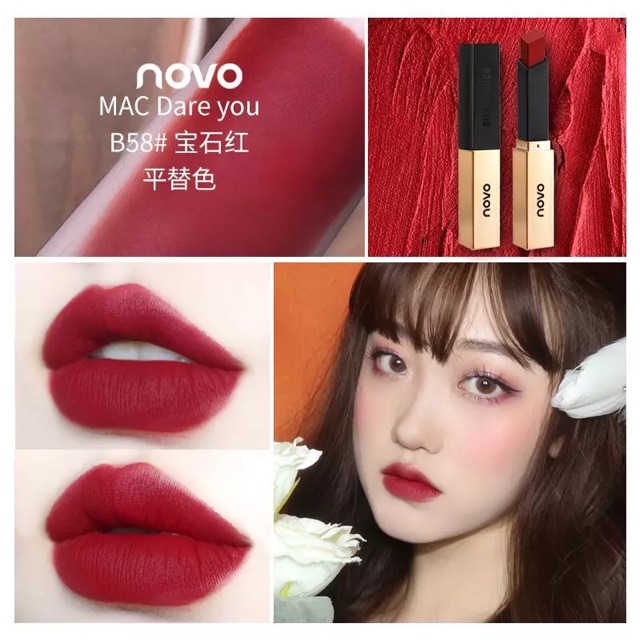 Son Velvet Matte Lipstick Nội Địa Trung Dupe YSL Slim Sang Chảnh | BigBuy360 - bigbuy360.vn