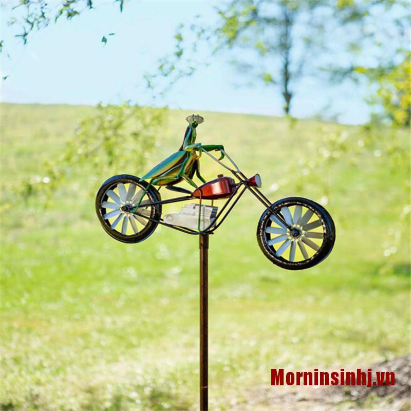 ✨Morninsinhj Vintage Bicycle Metal Wind Spinner Animal Motorcycle Windmill Garden Decoration