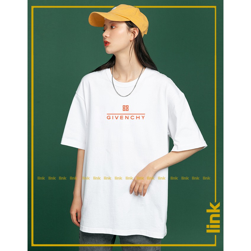 Áo nữ tay lỡ givenchi xinh unisex ( Đen, Trắng )