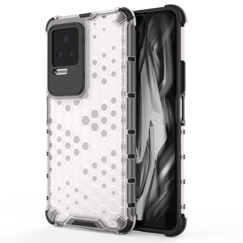 Ốp Điện Thoại TPU PC Trong Suốt Họa Tiết Tổ Ong Chống Sốc Cho Xiaomi Redmi K50 Pro