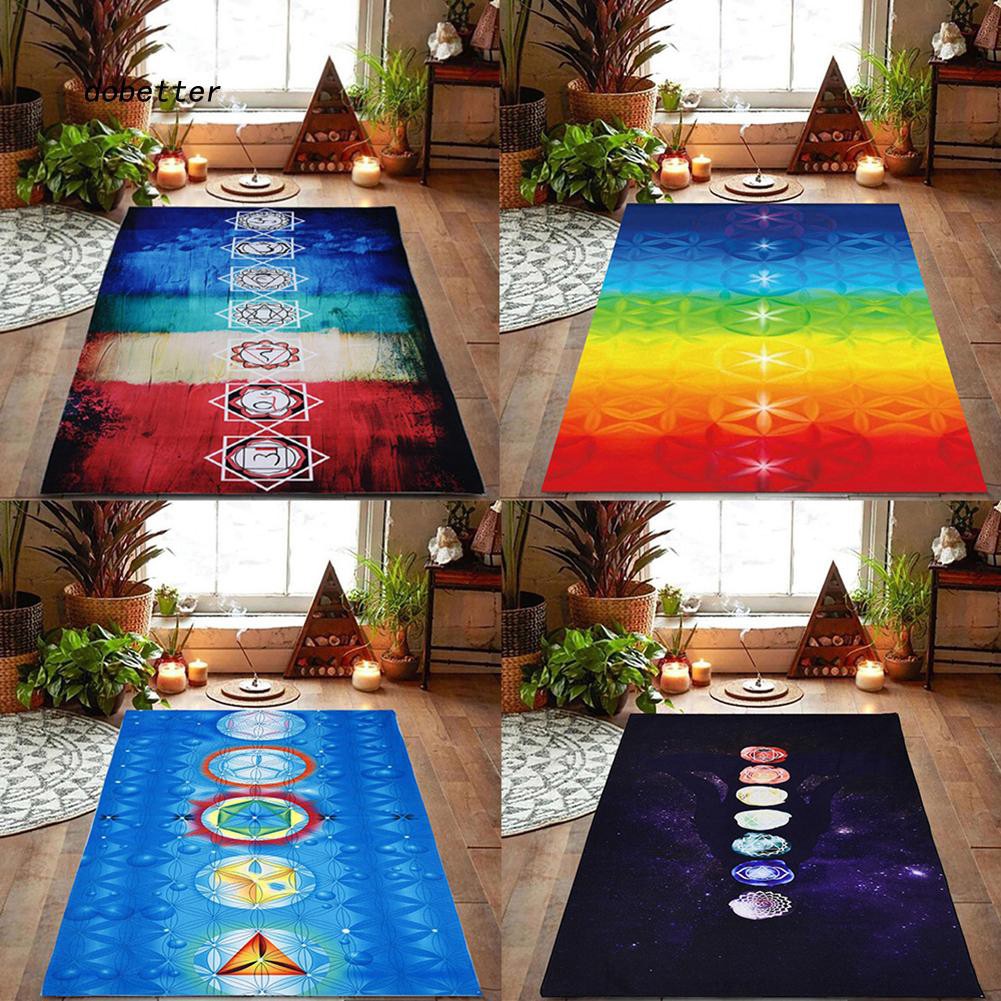 Thảm tập yoga màu sắc cầu vồng xinh xắn