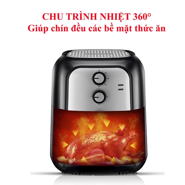 Nồi chiên không dầu chính hãng HONGXIN rh957, nồi nướng cơ dung tích 6 lít công suất lớn tiết kiệm điện