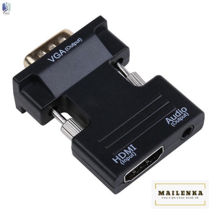 Đầu cắm chuyển đổi HDMI sang VGA có hỗ trợ tín hiệu âm thanh đầu ra