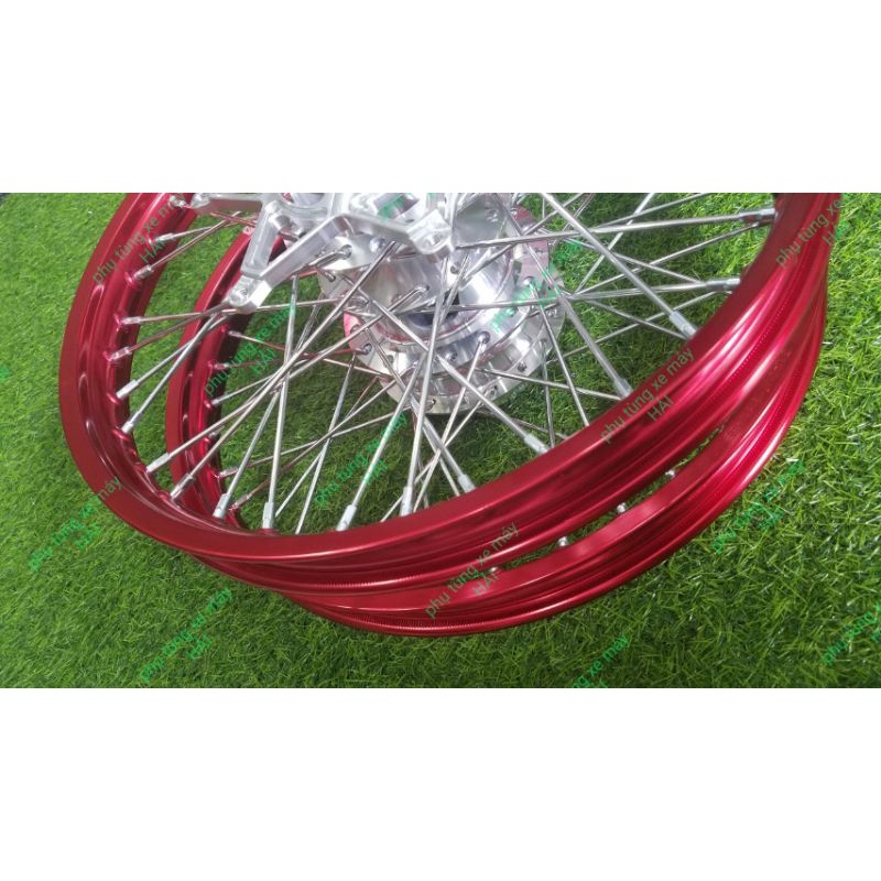 Bánh căm dành cho các dòng Honda sonic 150 đùm mạ crom căm mạ crom chân đỏ niềng nhôm đỏ lắp như zin không cần chế msp