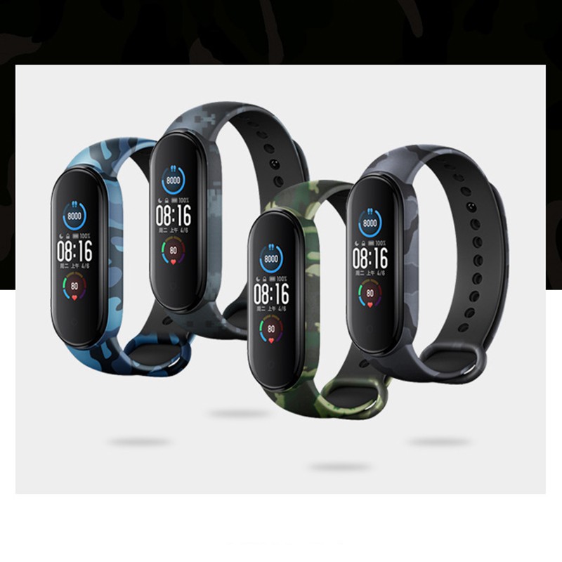 Vòng thay thế Xiaomi Miband 5 màu lính rằn ri