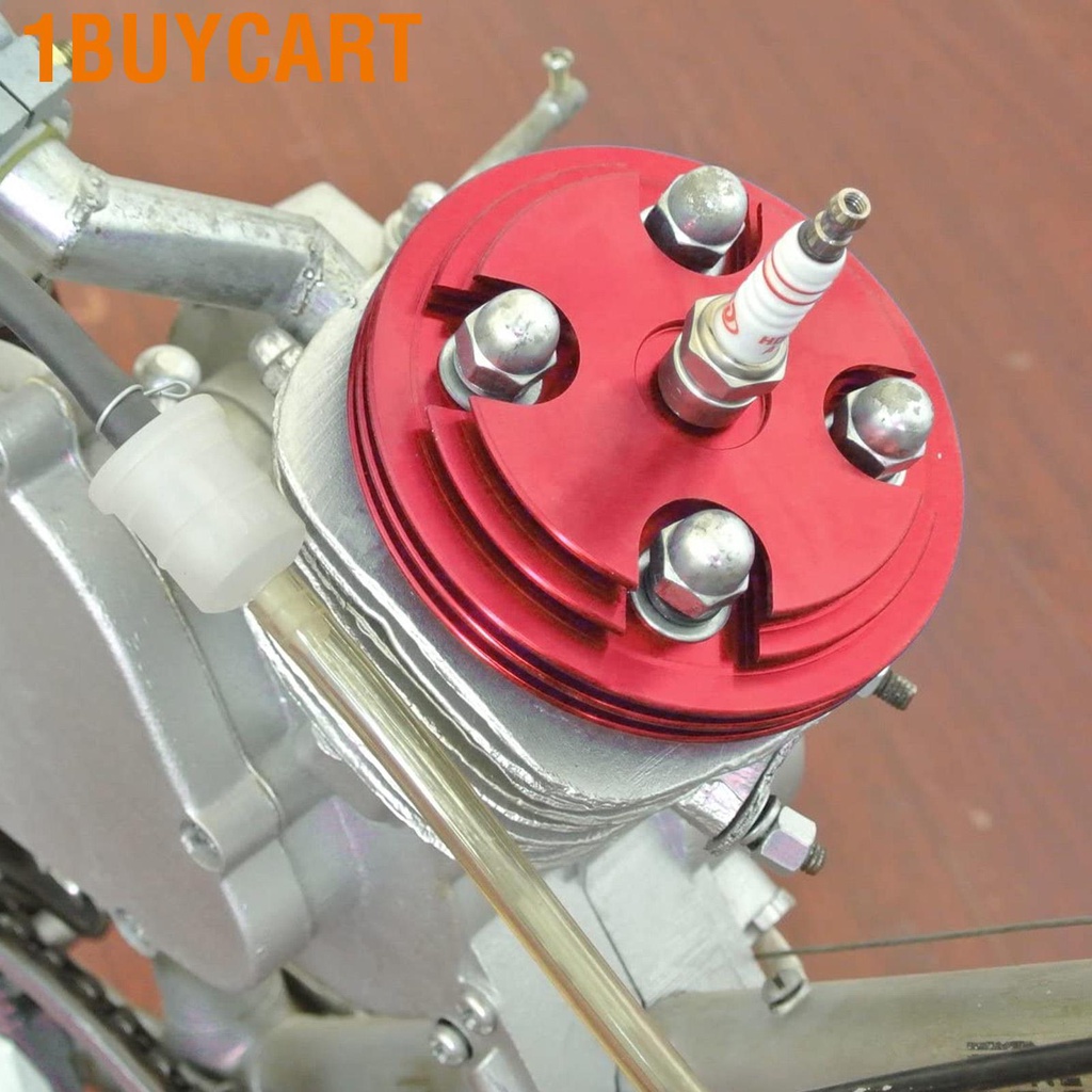 1buycart Cylinder Head Spark Plug Kit CNC Aluminum Alloy Cover Gasket Set for 66cc 69cc 80cc 2 Srtoke Motorized Bicycle