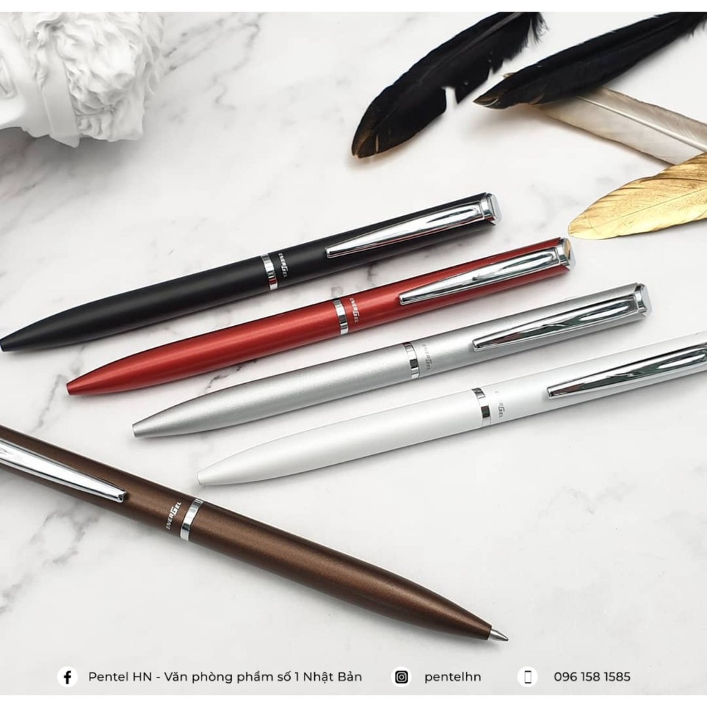 Bút ký cao cấp nắp vặn Pentel BL2007 ngòi 0.7mm mực xanh / Có ruột LR7 chính hãng thay thế
