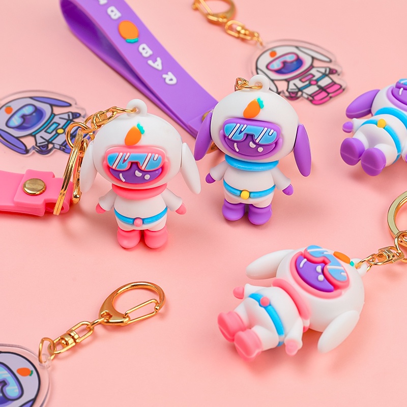 Móc Khóa Hình Phi Hành Gia 3D Dễ Thương