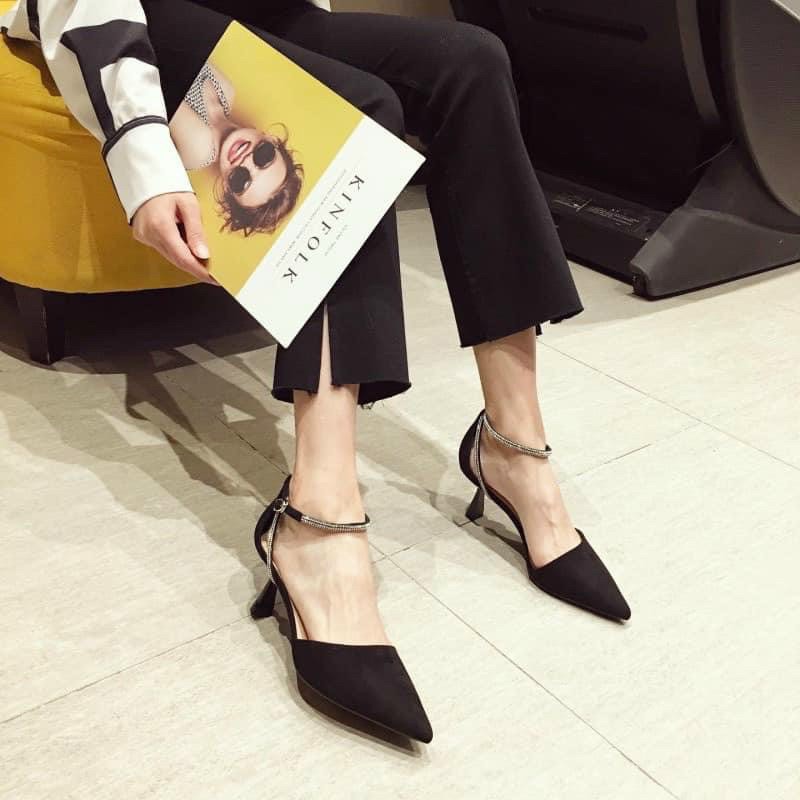 Giày sandal nữ Style Hàn Quốc gót ngọn 5cm mã a0569